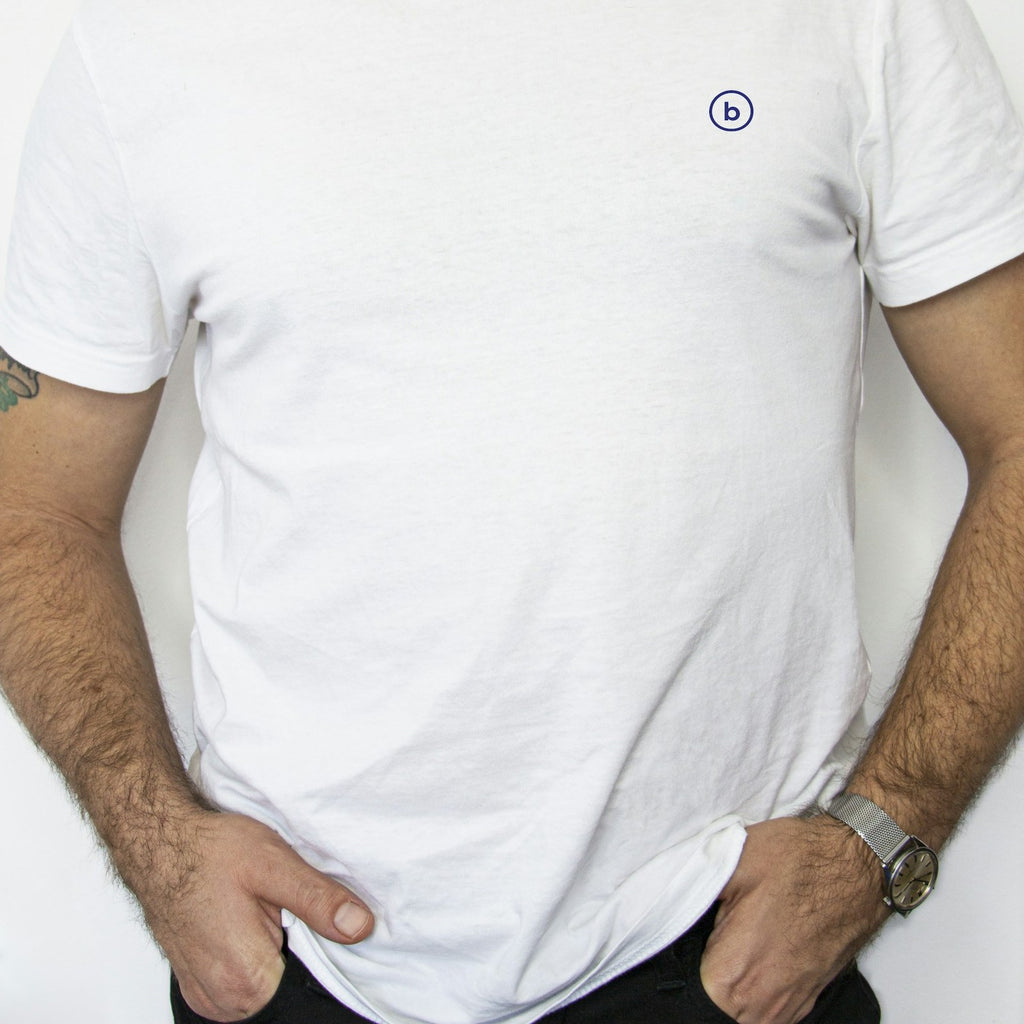 Classic White Pocket Tee detail